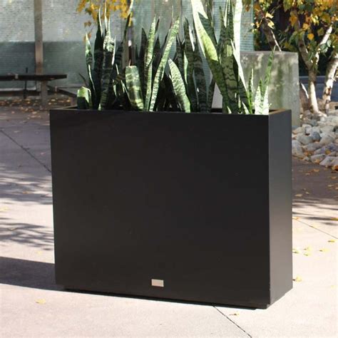 metallic galvanized powder coated steel planter box|large rectangular galvanized metal planters.